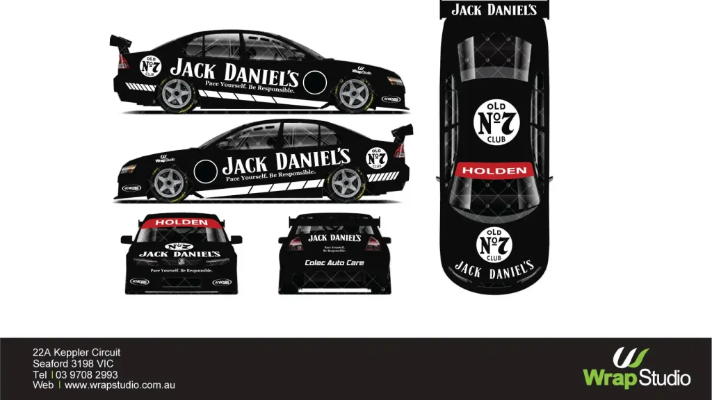 WrapStudio Graphic Design Services jack daniels car wrap